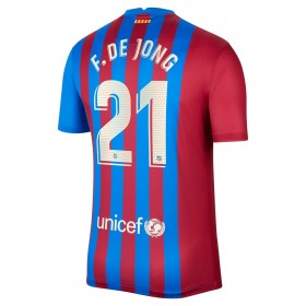 Jalkapallo Pelipaidat FC Barcelona F.De Jong 21 Kotipaita 2021-2022 Lyhythihainen